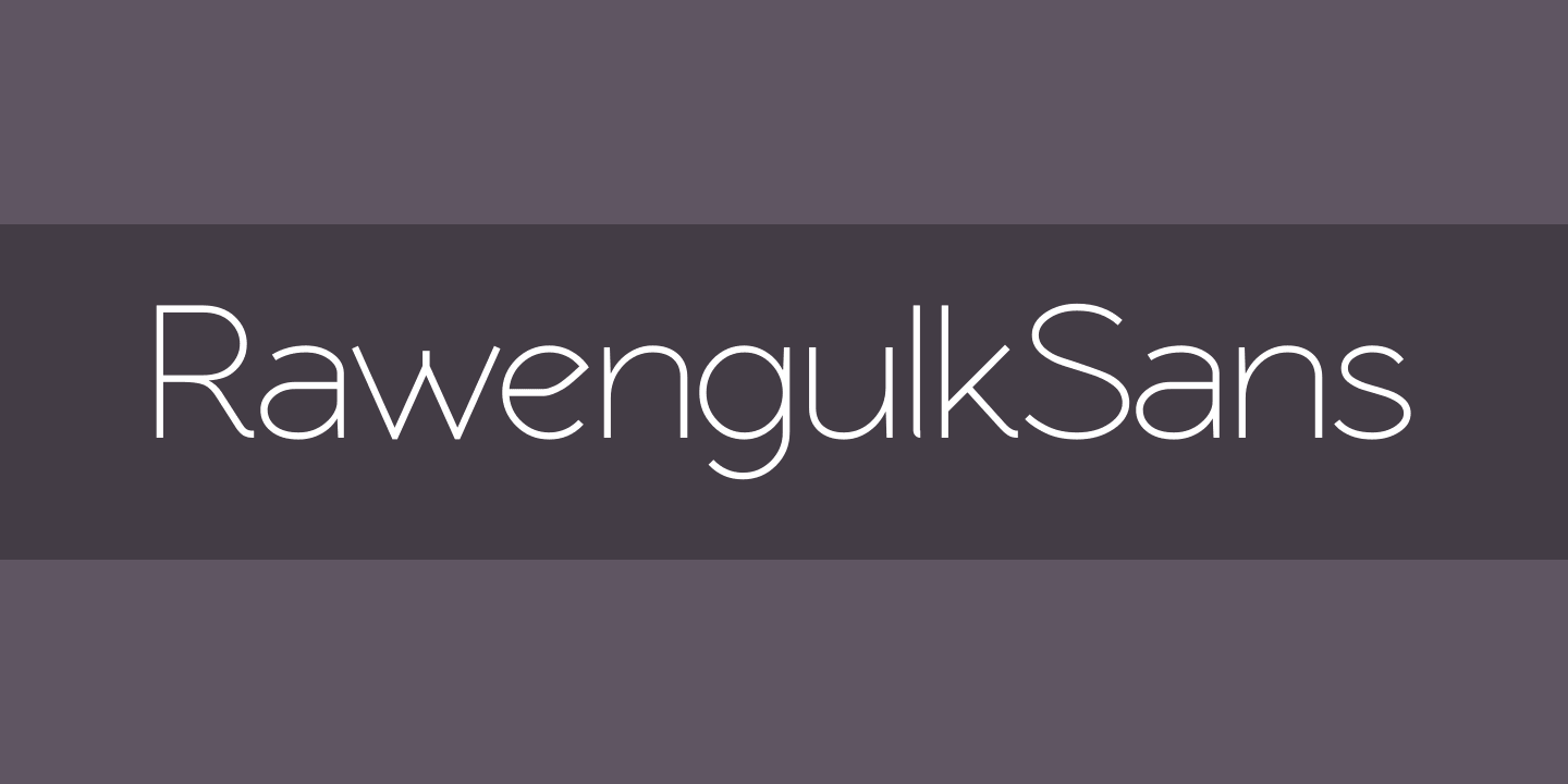 RawengulkSans Regular Font preview